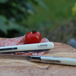 Wurstprobiermesser mit weissen Celloloidschalen