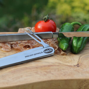 Wurstprobiermesser mit Stahlschalen und rostfreier Klinge