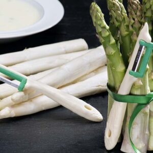 Spargelschäler der beinahe wie ein Spargel aussieht