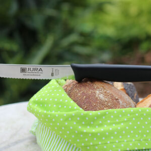 Vespermesser, Tafelmesser mit Laserung auf der Klinge