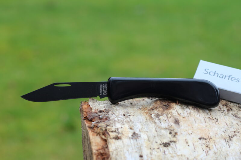 Taschenmesser 6304 mit Teflonklinge und schwarzer Griffschale